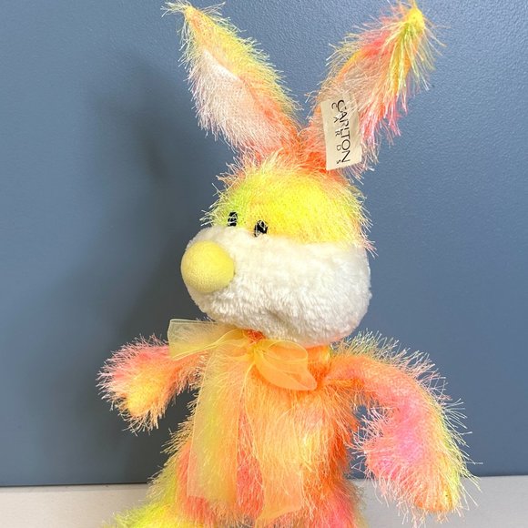 RARE Vintage Carlton Cards Poseable Bunny‎ Rabbit 14" Plush Stuffed Animal Toy - Picture 4 of 7
